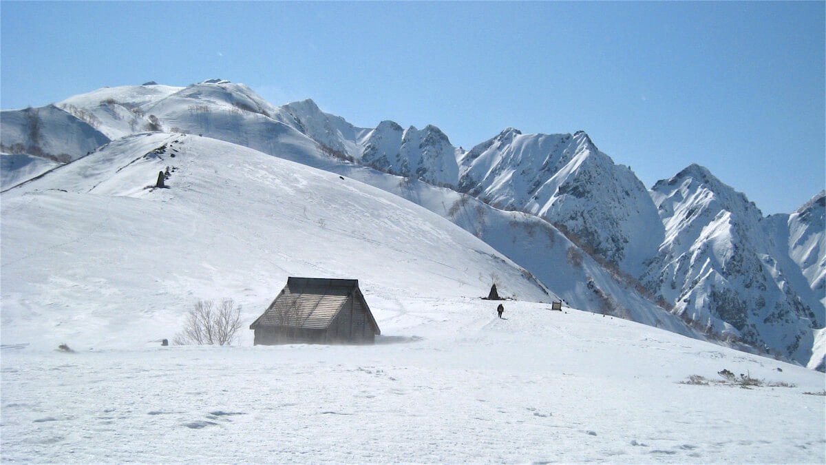 冬の唐松岳