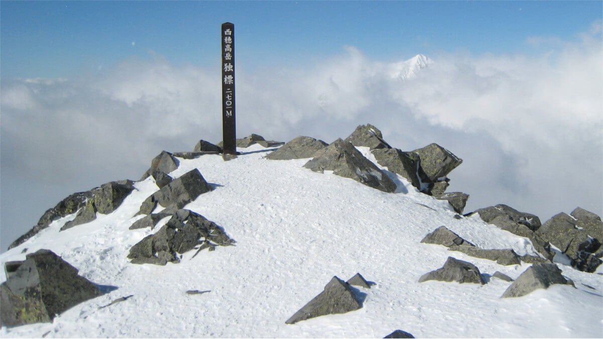 冬の西穂高岳独標